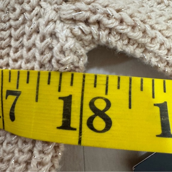 NWT Boston Proper Cold-Shoulder Lurex Cowl-Neck Sweater Dress Tan Gold Medium - Picture 11 of 15